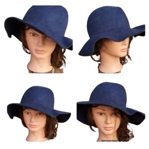 Aldo.Navy floppy‎ wool hat NWT